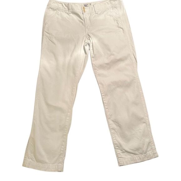 American Eagle Outfitters White Capri Pants Sz M - Picture 1 of 5